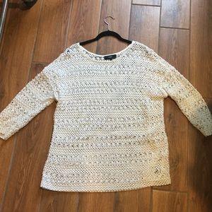 White NEXT crochet sweater SIZE18